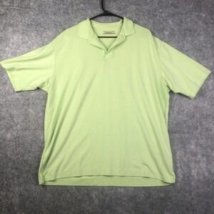 Jamaica Jaxx XL Men's Short Sleeve Polo Shirt Key Lime Green Modal Resort Casual
